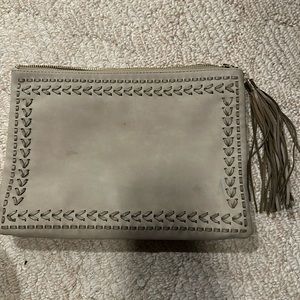 Gray handbag